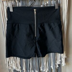 iHeartRaves Black High Waist Women's Shorts